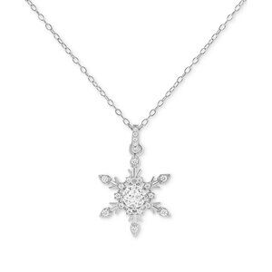 Holiday Lane Cubic Zirconia Infinity Pendant Necklace in Sterling Silver